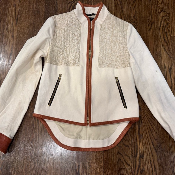 rag & bone Jackets & Blazers - Rag & Bone Jacket Lamb Leather Trim Gorgeous Size 4